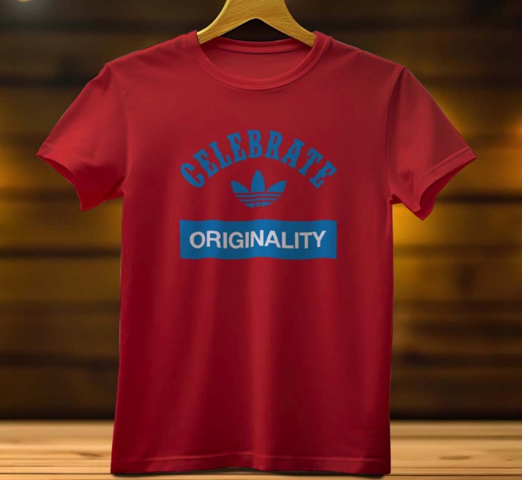 Adidas Celebrate Originality Logo Funny Mens Tshirt Size USA