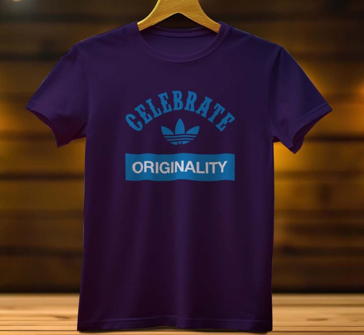 Adidas Celebrate Originality Logo Funny Mens Tshirt Size USA