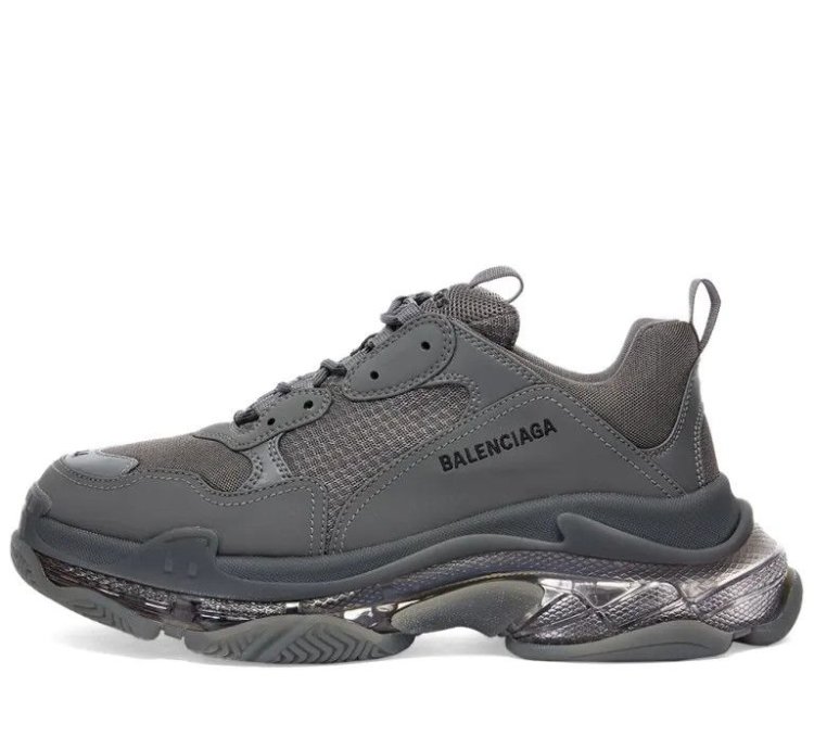o1mt1gz1024 Triple Clear Sole Sneaker in Dark Grey