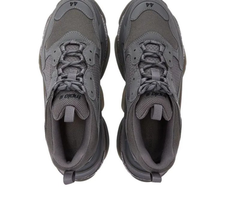 o1mt1gz1024 Triple Clear Sole Sneaker in Dark Grey