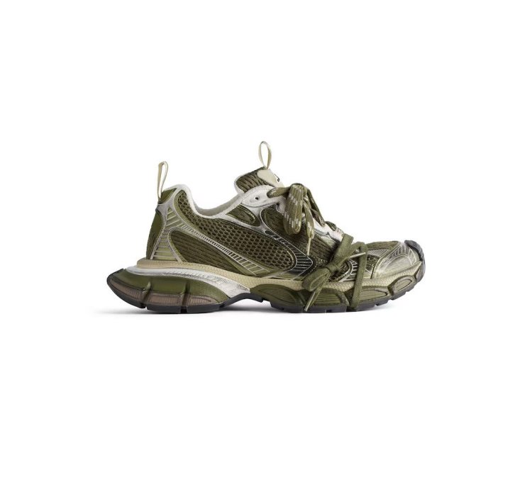 o1srvl11e0325 3XL Sneaker in Dark Green Light Beige