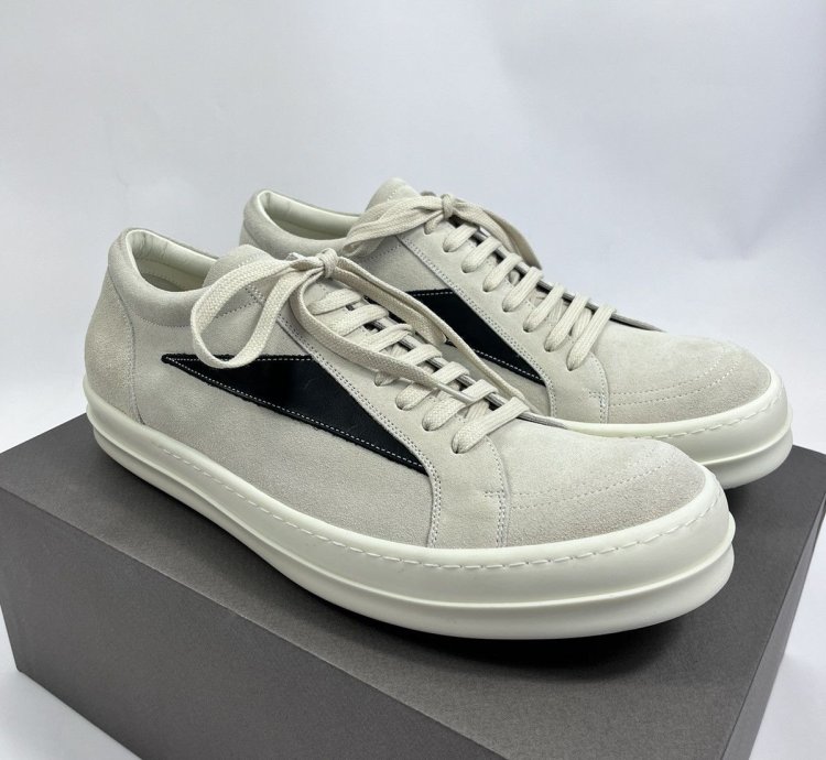 Off white vintage suede sneakers