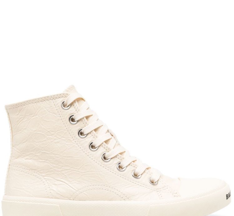 Paris High Top Leather in White