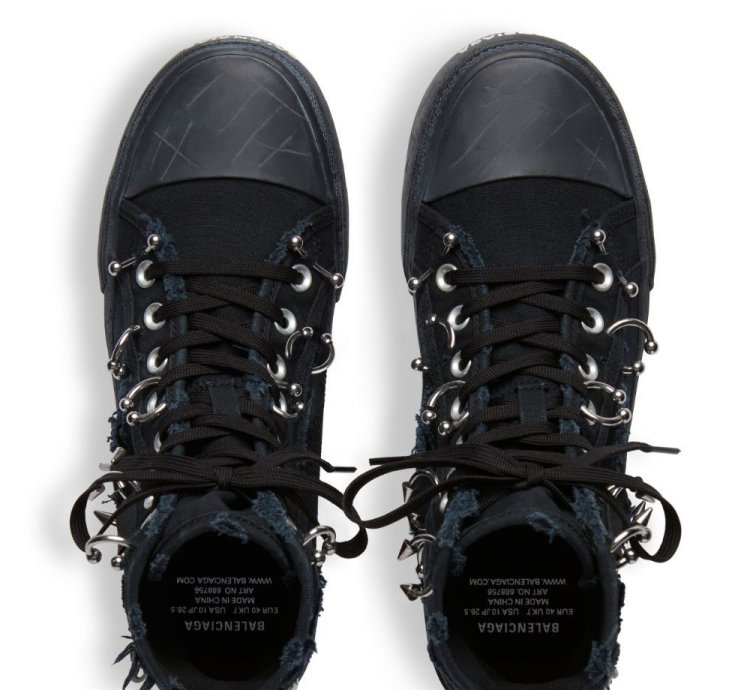 Paris High Top Sneakers with piercing