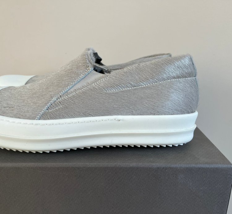 Pony Hair Boat Low Top Sneaker in Natural