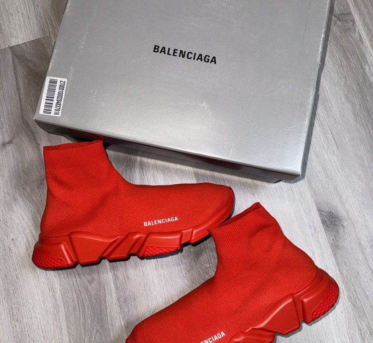 Red Balenciaga Speed LT Sneaker