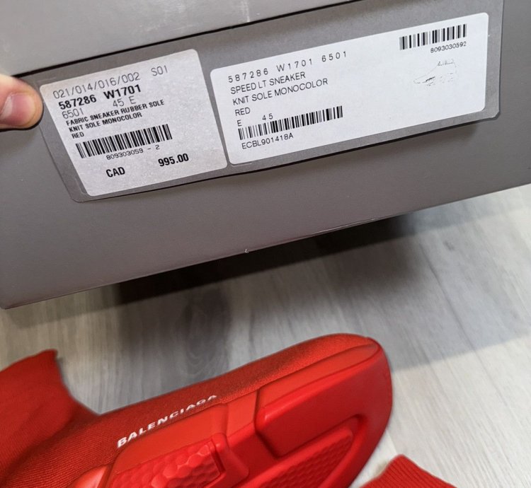 Red Balenciaga Speed LT Sneaker