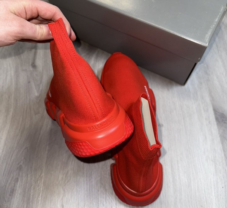 Red Balenciaga Speed LT Sneaker