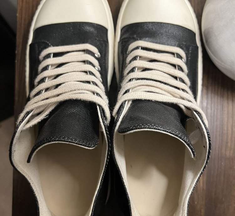 Rick Owen DRKSHDW Low Black Foil Denim