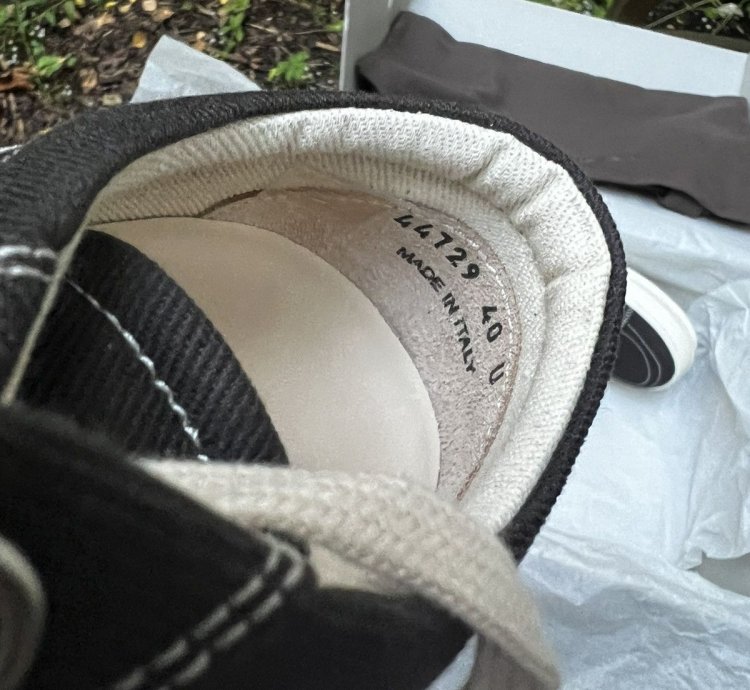 Rick owen drkshdw vintage sneaker overdyed DU01C6803