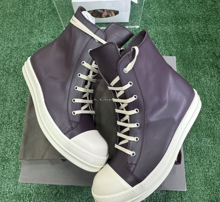 Rick Owen High Top Leather Ramone