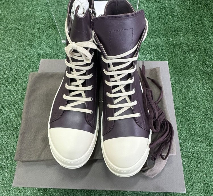 Rick Owen High Top Leather Ramone