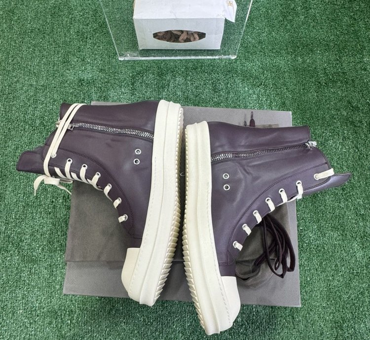 Rick Owen High Top Leather Ramone