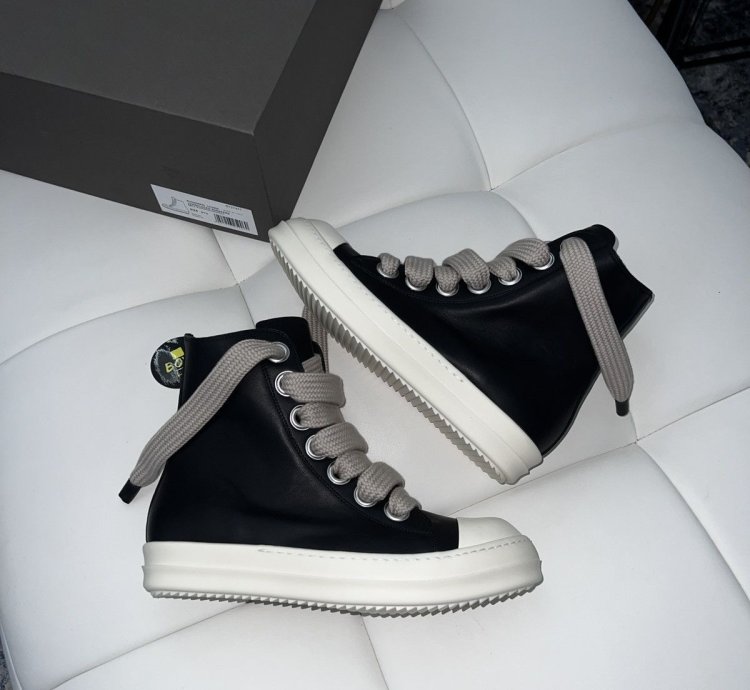 Rick Owen jumbo lace sneakers sz 44