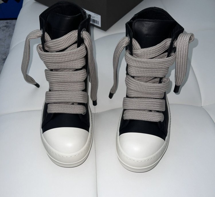 Rick Owen jumbo lace sneakers sz 44