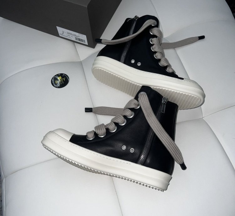 Rick Owen jumbo lace sneakers sz 44