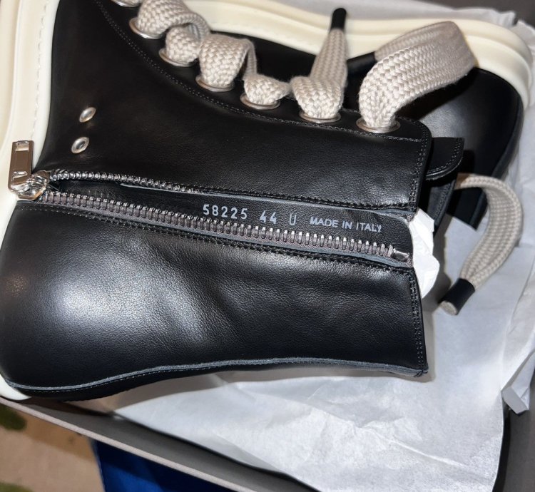 Rick Owen jumbo lace sneakers sz 44