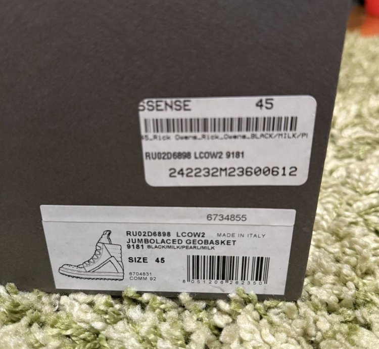 Rick Owen Jumbolaced Geobaskets
