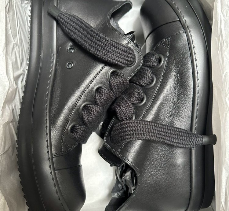 Rick Owen Lido Strobe Leather Sneaker Jumbo