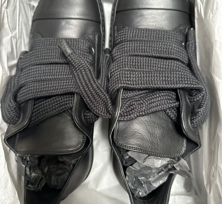 Rick Owen Lido Strobe Leather Sneaker Jumbo