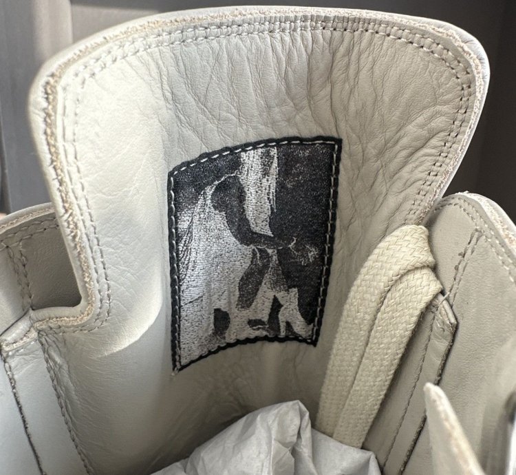 Rick Owen Pearl Milk HI Sneaker