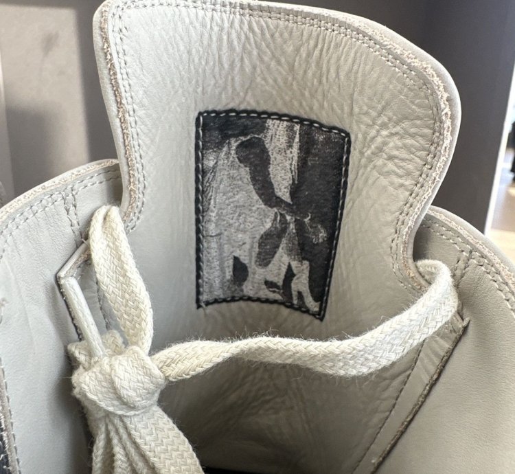 Rick Owen Pearl Milk HI Sneaker