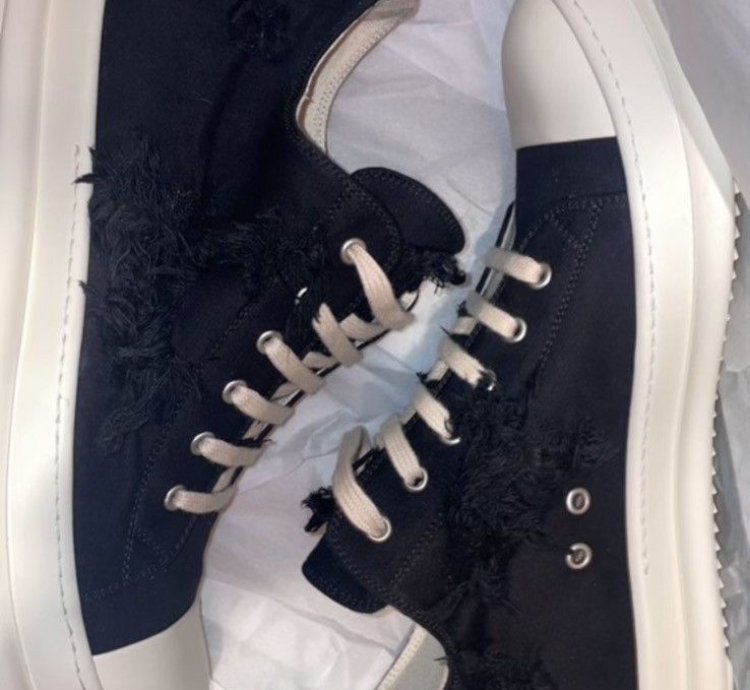 Rick Owen Slash Low Top Sneakers