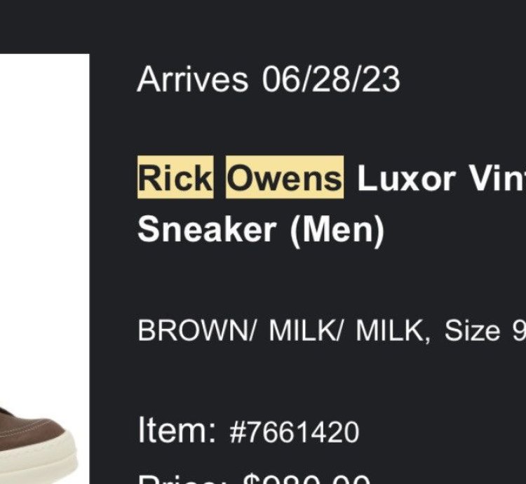 Rick Owen vintage sneaker