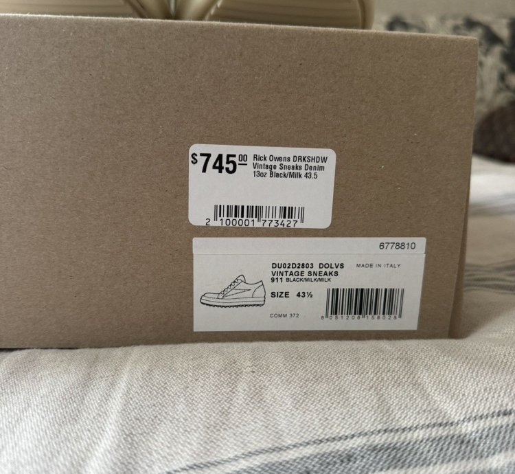 Rick Owen Vintage Sneaks Vans Black Milk