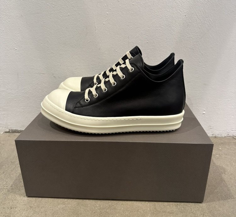 RICK OWENS - Low Sneaks Black Milk