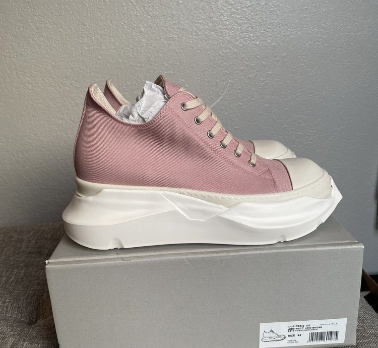 RICK OWENS ABSTRACT LOW FADED PINK MILK