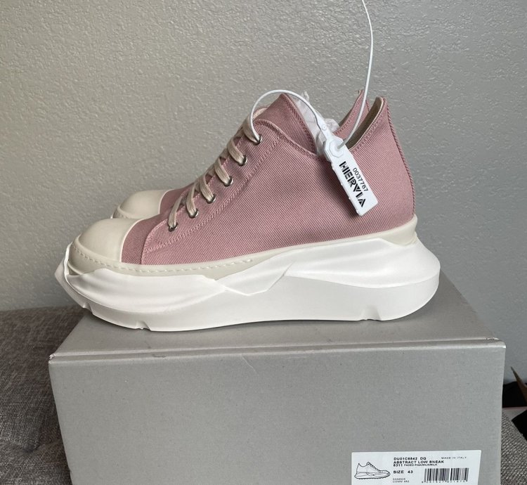 RICK OWENS ABSTRACT LOW FADED PINK MILK