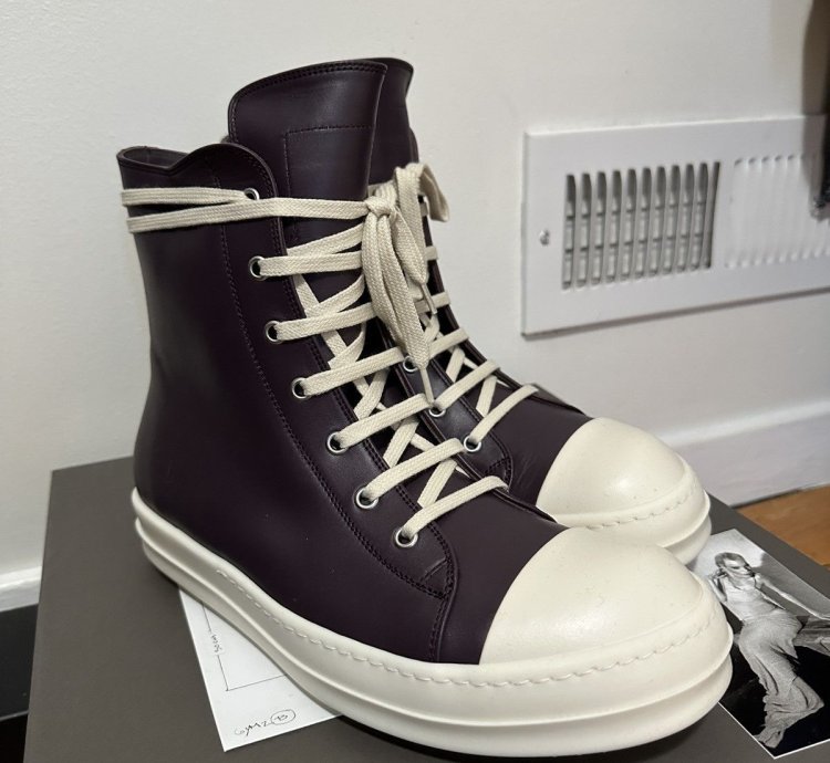 Rick Owens Amethyst Leather Ramones