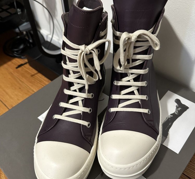 Rick Owens Amethyst Leather Ramones