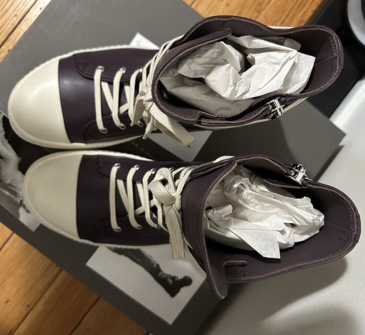 Rick Owens Amethyst Leather Ramones