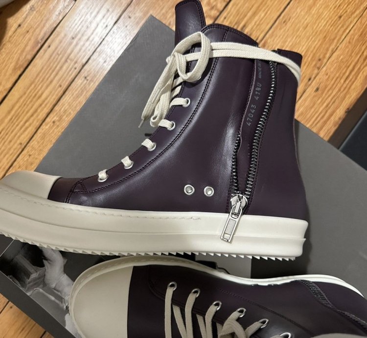 Rick Owens Amethyst Leather Ramones