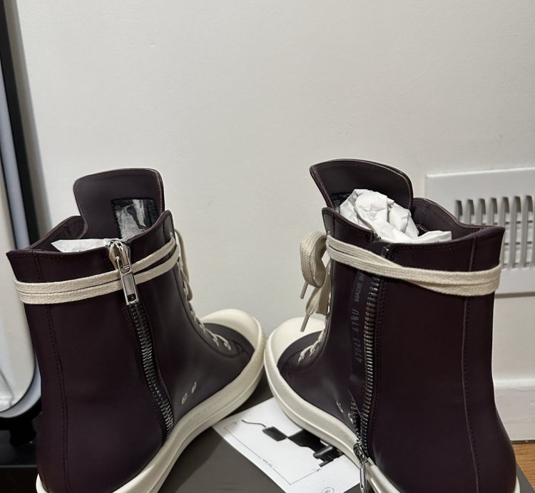 Rick Owens Amethyst Leather Ramones