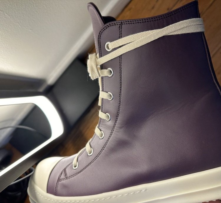 Rick Owens Amethyst Leather Ramones