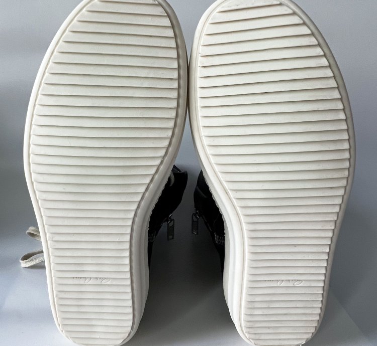 RICK OWENS BLACK GEOBASKET SNEAKER