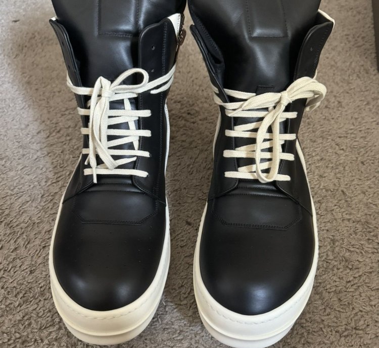 Rick Owens Black Geobasket Sneakers