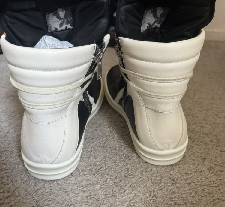 Rick Owens Black Geobasket Sneakers