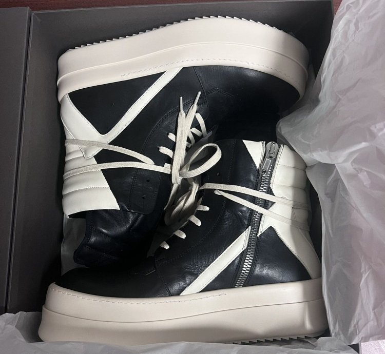 Rick Owens Black Mega Bumper Geobasket Sneakers