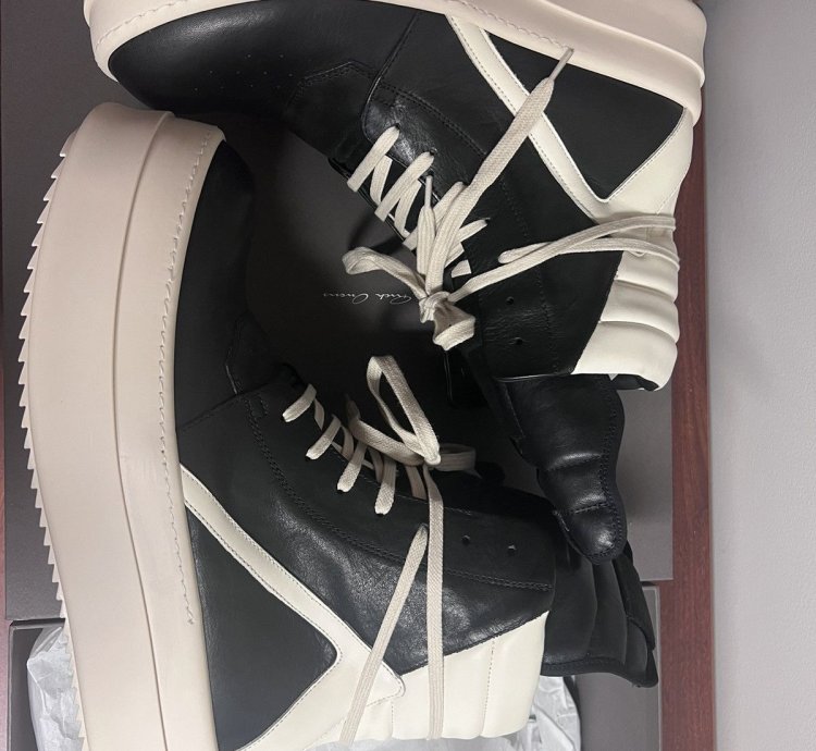 Rick Owens Black Mega Bumper Geobasket Sneakers