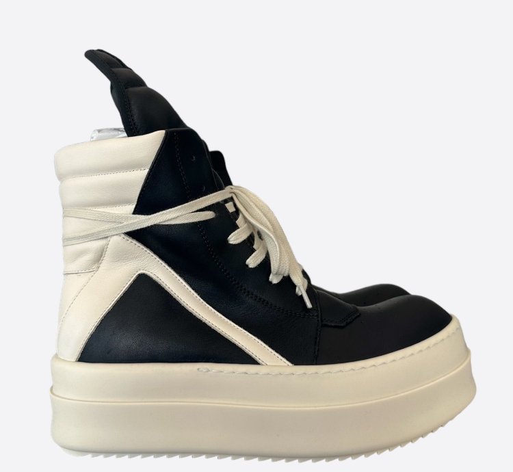 Rick Owens Black White Mega Bumper Geobaskets