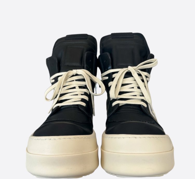 Rick Owens Black White Mega Bumper Geobaskets