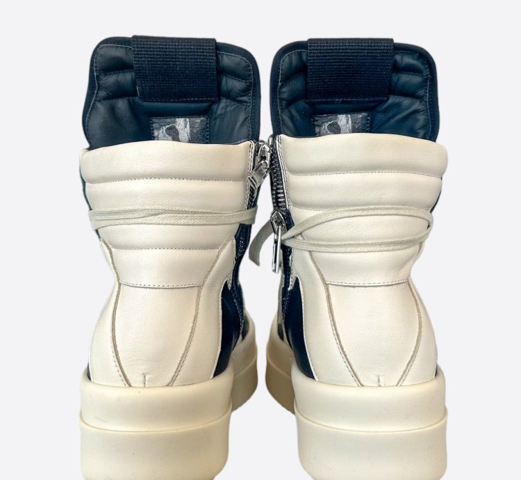 Rick Owens Black White Mega Bumper Geobaskets