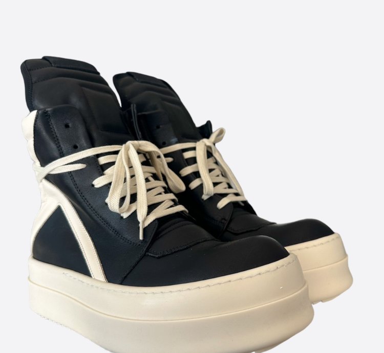 Rick Owens Black White Mega Bumper Geobaskets