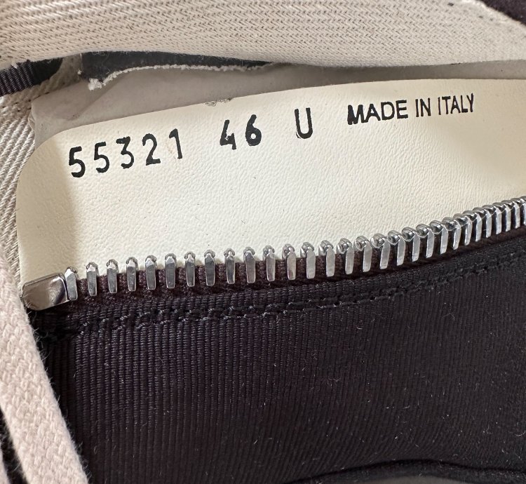 Rick Owens Black White Pentagram High Top Sneakers