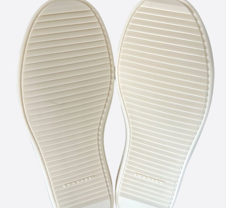 Rick Owens Black White Slip-On Low Top Sneakers