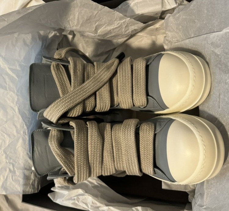 Rick Owens Blue Porterville Jumbolaced Sneakers
